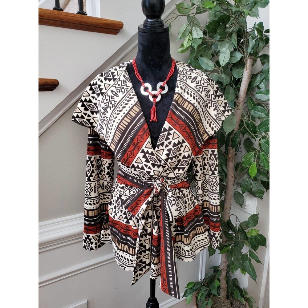 Cals Women's Multicolor Polyester Long Sleeve‎ Hoodie Wrap Cardigan Size Large